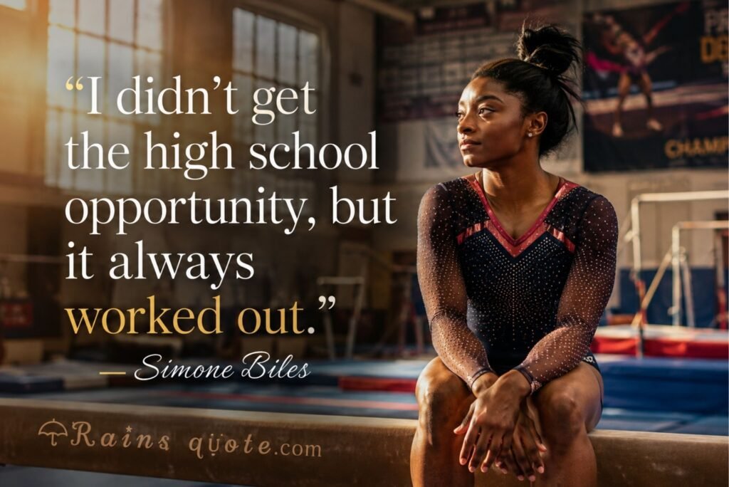 “I didn't get the high school opportunity, but it always worked out.”