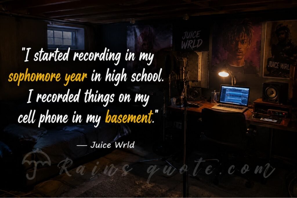 “I started recording in my sophomore year in high school. I recorded things on my cell phone in my basement.”