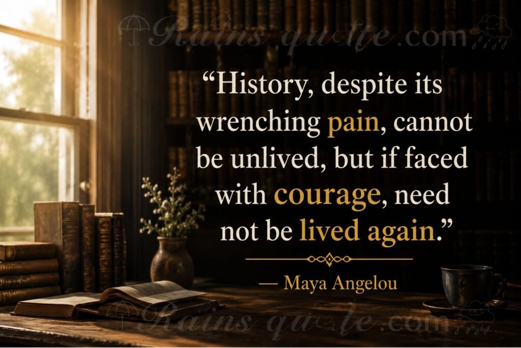 “History, despite its wrenching pain, cannot be unlived, but if faced with courage, need not be lived again.”
