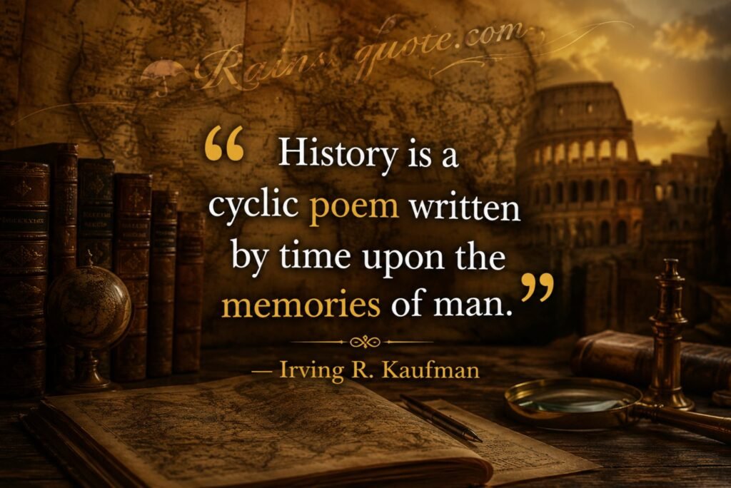 “History is a cyclic poem written by time upon the memories of man.”
