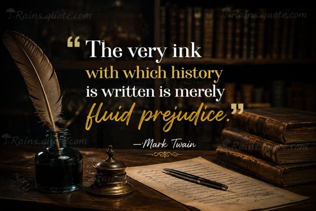 “The very ink with which history is written is merely fluid prejudice.”