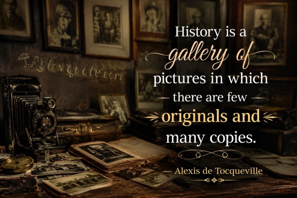 “History is a gallery of pictures in which there are few originals and many copies.”