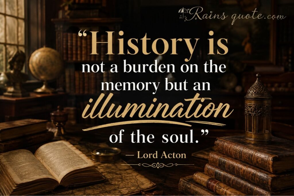 “History is not a burden on the memory but an illumination of the soul.”