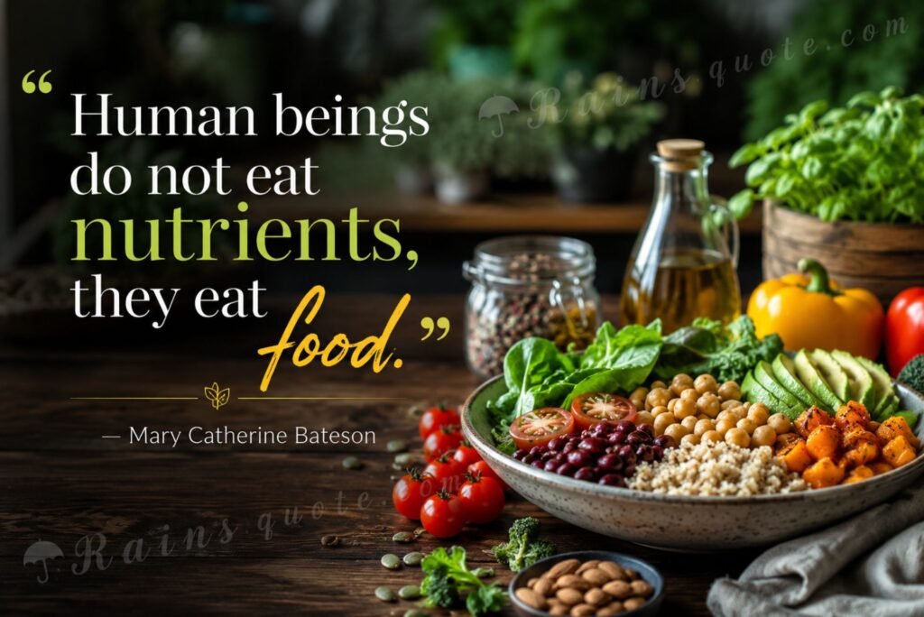 “Human beings do not eat nutrients, they eat food.”
