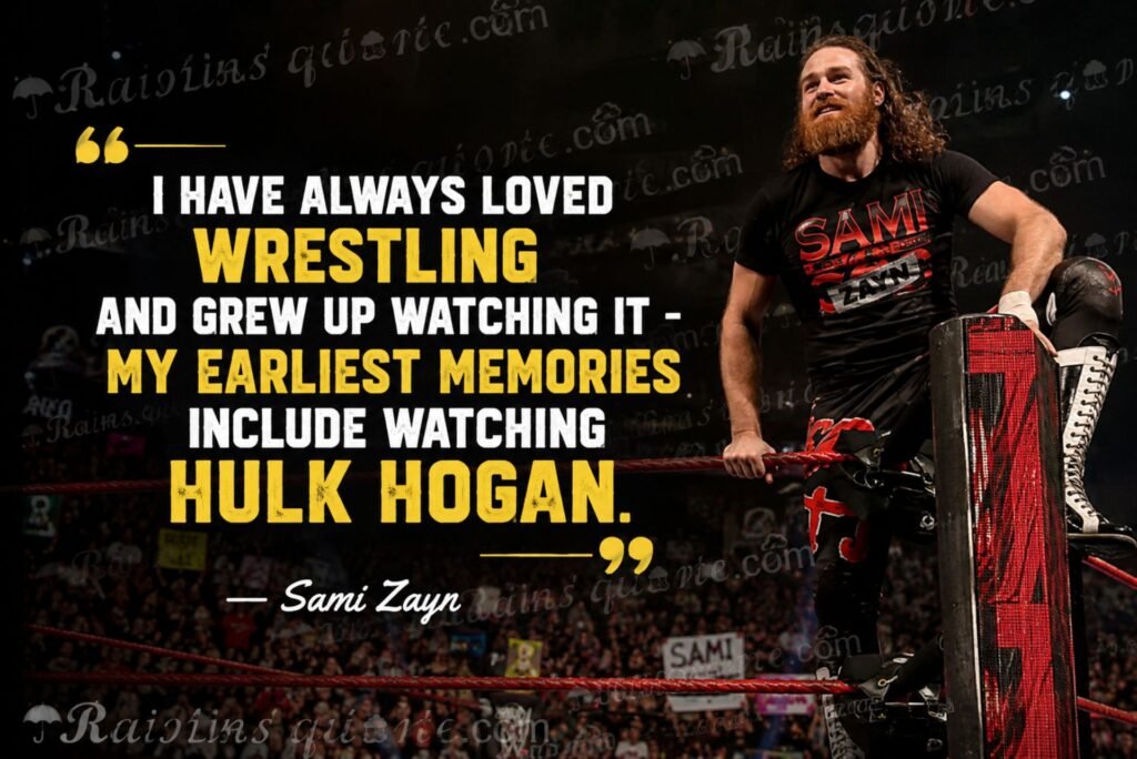 “I have always loved wrestling and grew up watching it - my earliest memories include watching Hulk Hogan.”