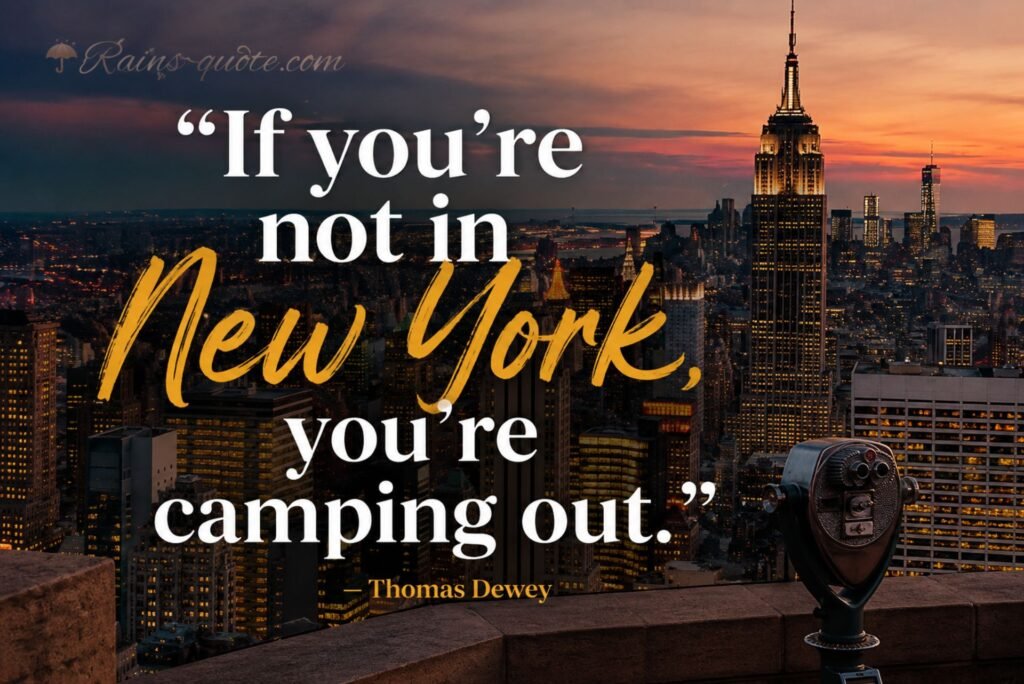 “If you're not in New York, you're camping out.”
