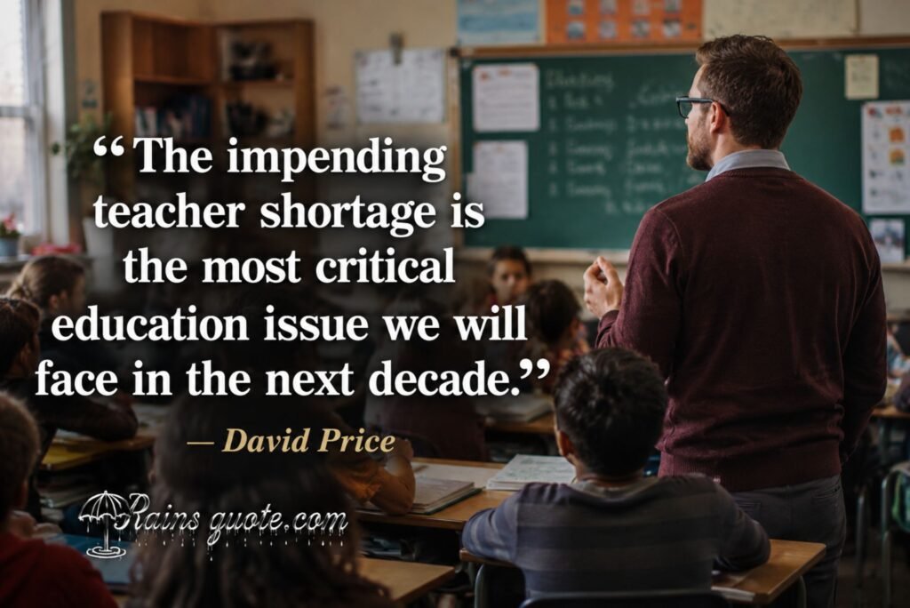 “The impending teacher shortage is the most critical education issue we will face in the next decade.”