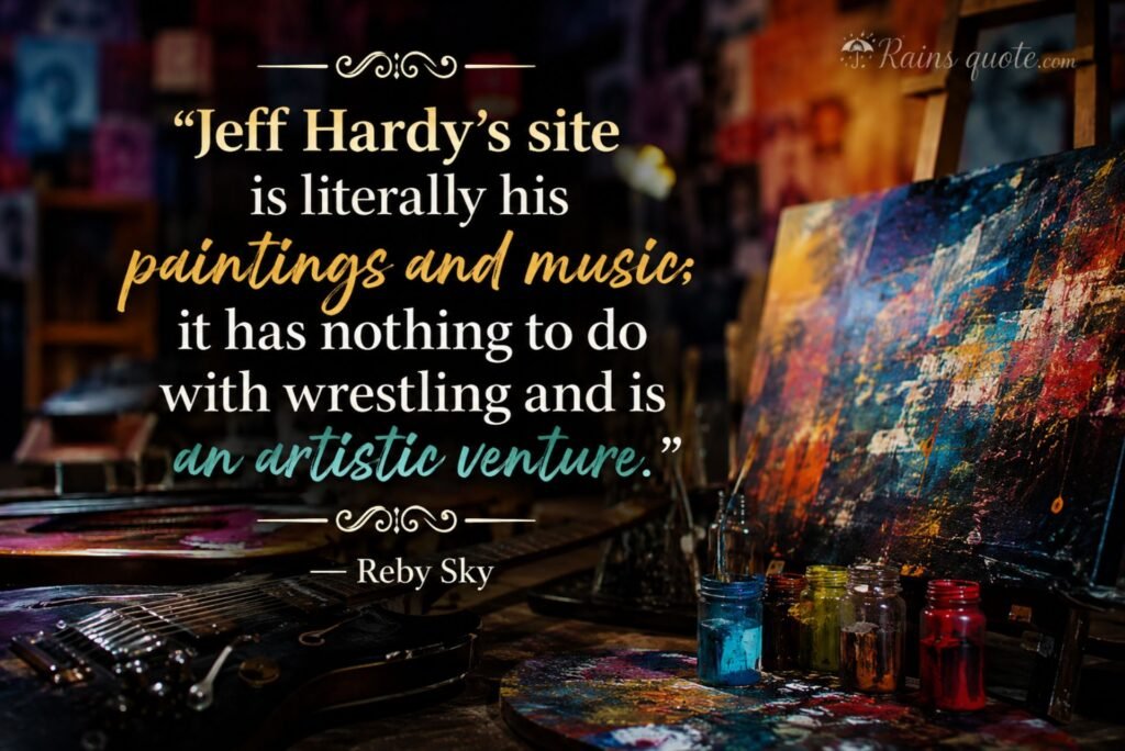 “Jeff Hardy's site is literally his paintings and music; it has nothing to do with wrestling and is an artistic venture.”