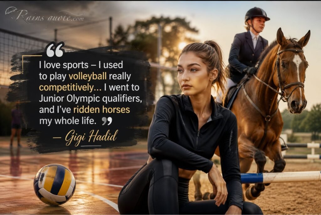 “I love sports - I used to play volleyball really competitively... I went to Junior Olympic qualifiers, and I've ridden horses my whole life.”