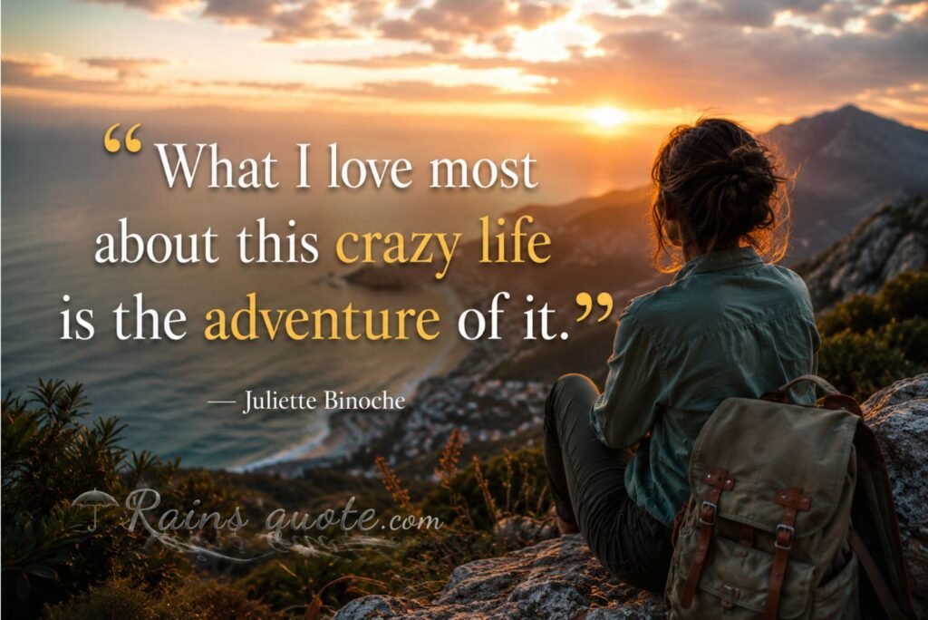 “What I love most about this crazy life is the adventure of it.”