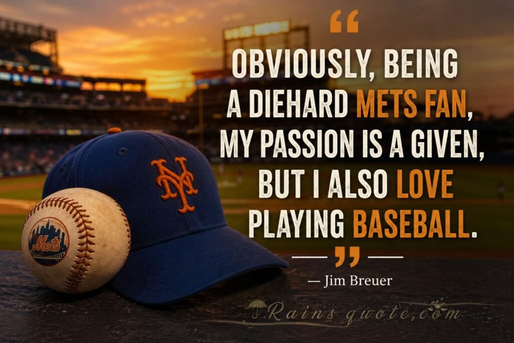 “Obviously, being a diehard Mets fan, my passion is a given, but I also love playing baseball.” 