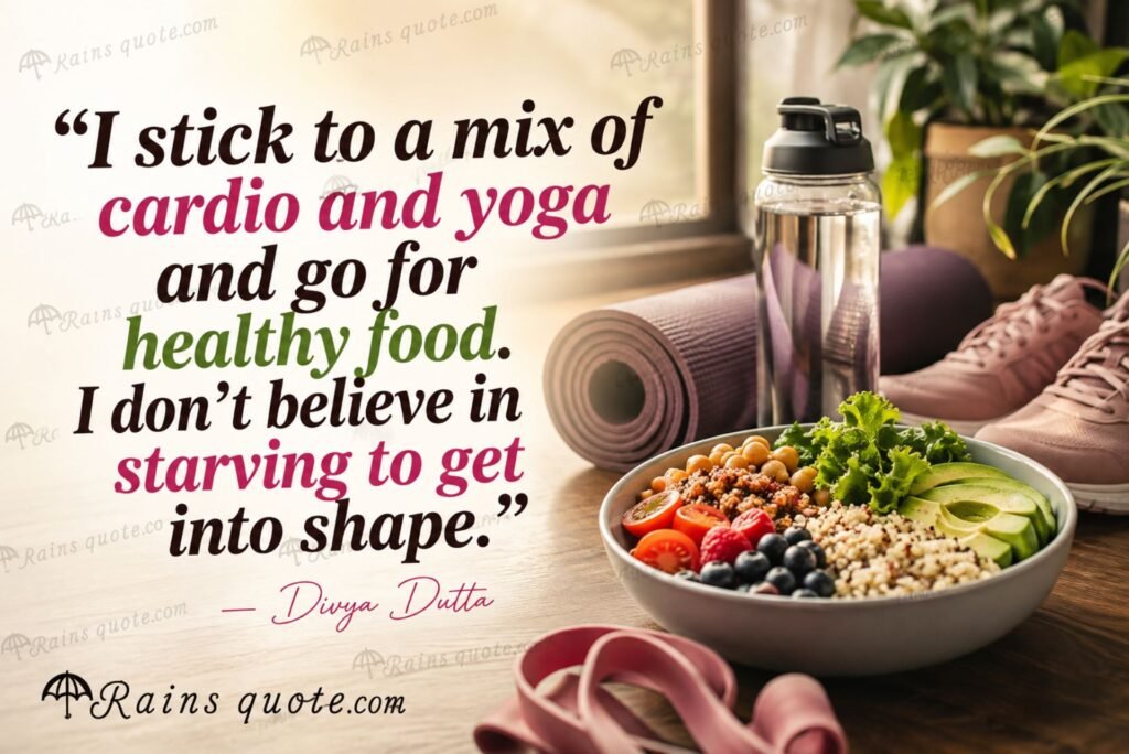 “I stick to a mix of cardio and yoga and go for healthy food. I don't believe in starving to get into shape.”