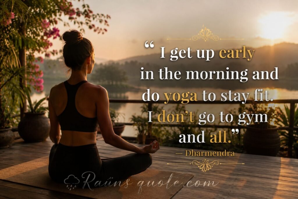 “I get up early in the morning and do yoga to stay fit. I don't go to gym and all.”