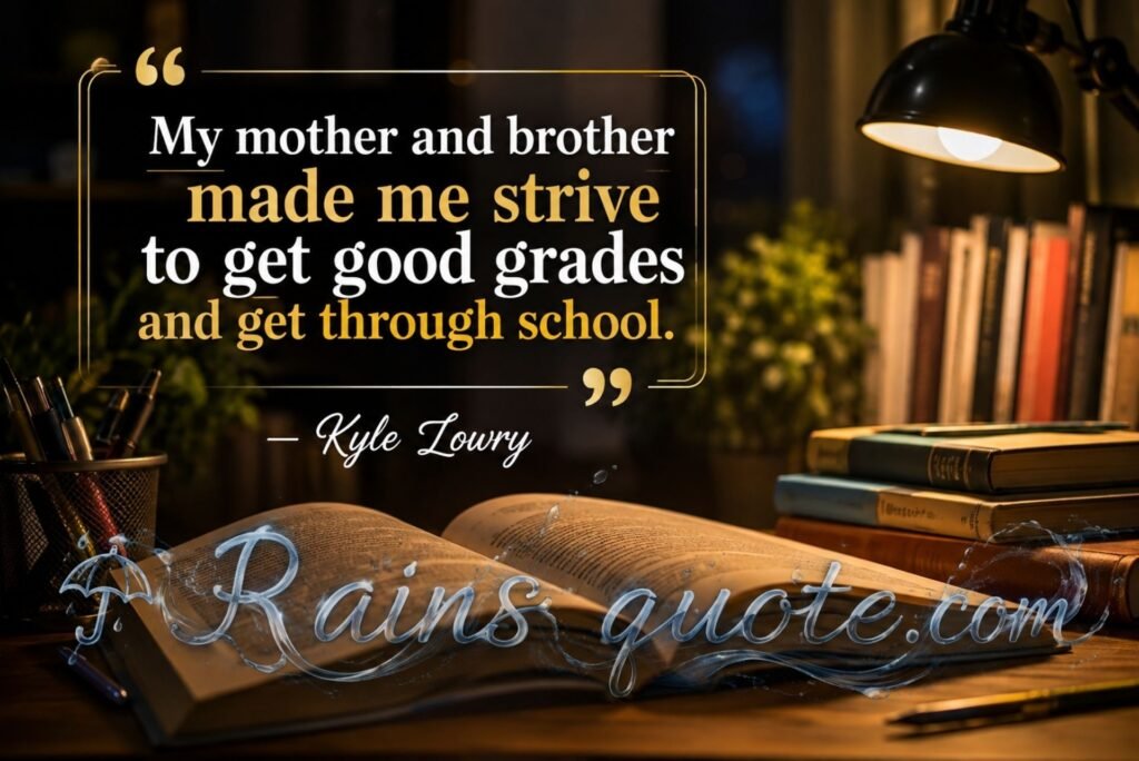 “My mother and brother made me strive to get good grades and get through school.”