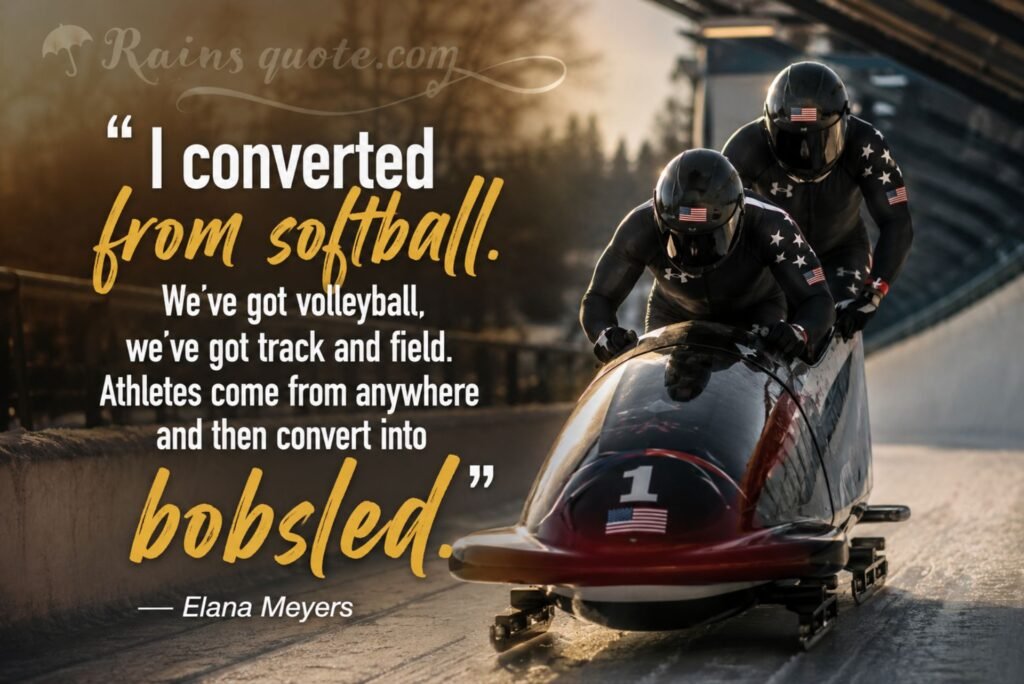 “I converted from softball. We've got volleyball, we've got track and field. Athletes come from anywhere and then convert into bobsled.”