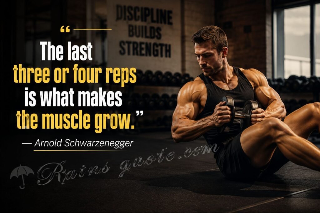“The last three or four reps is what makes the muscle grow.”