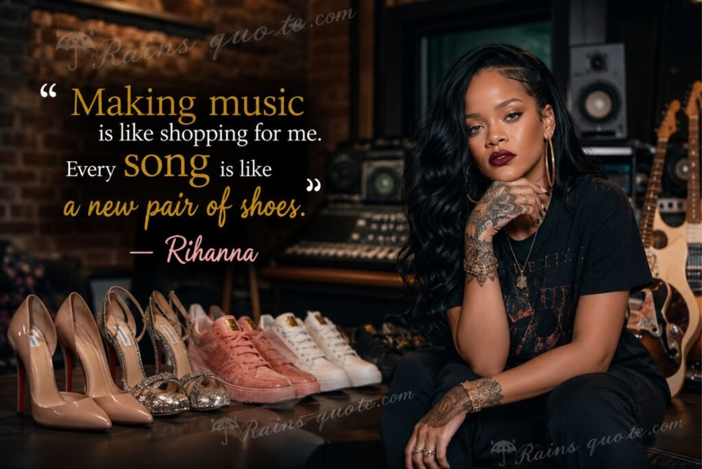 “Making music is like shopping for me. Every song is like a new pair of shoes.”