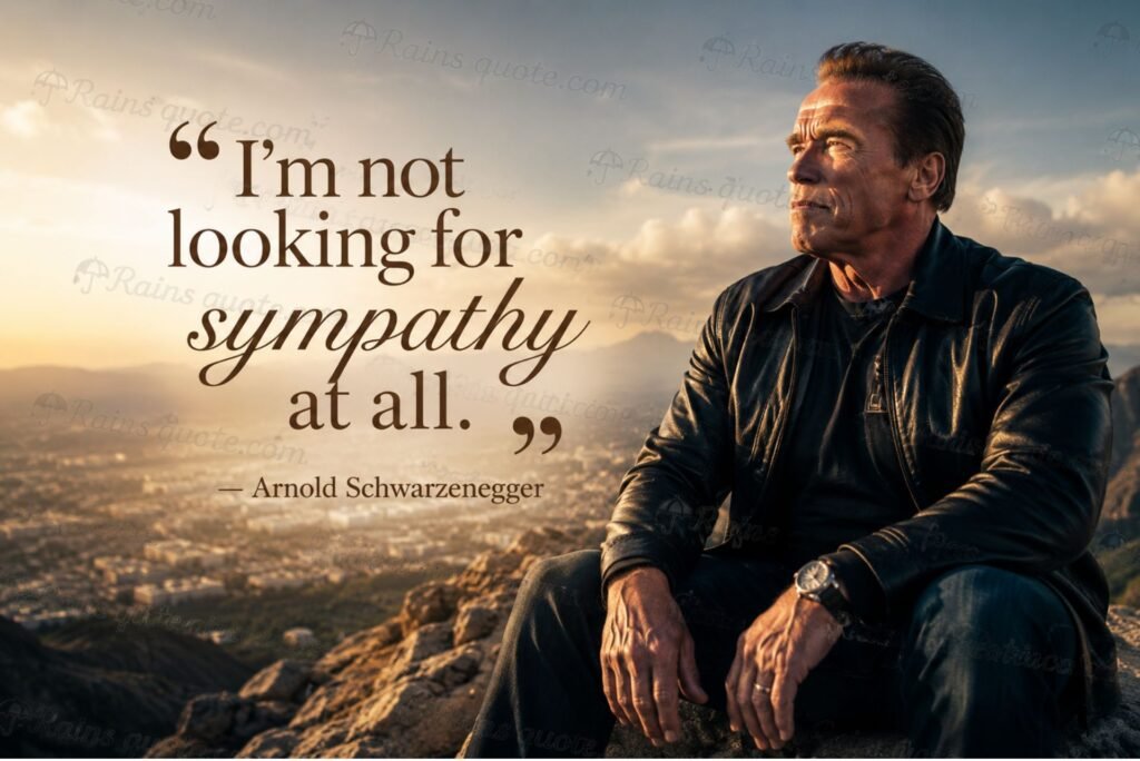 “I'm not looking for sympathy at all.”
