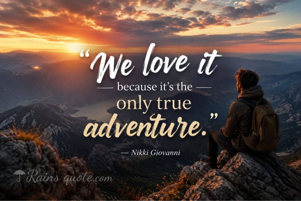 “We love it because it's the only true adventure.”