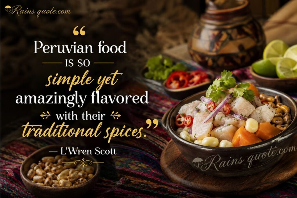 “Peruvian food is so simple yet amazingly flavored with their traditional spices.”