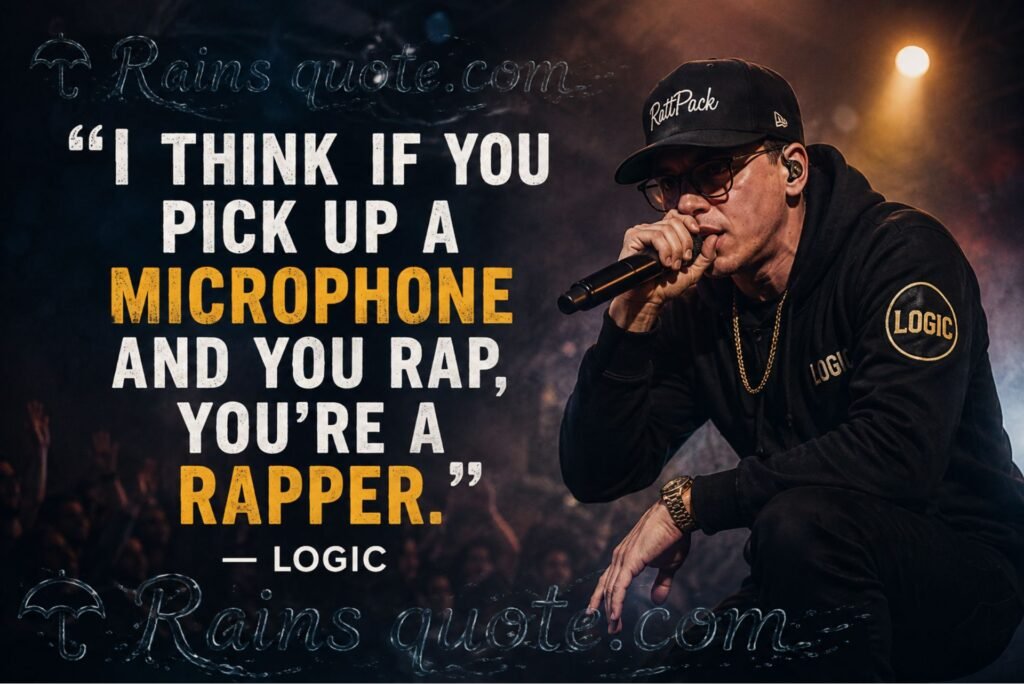 “I think if you pick up a microphone and you rap, you're a rapper.”