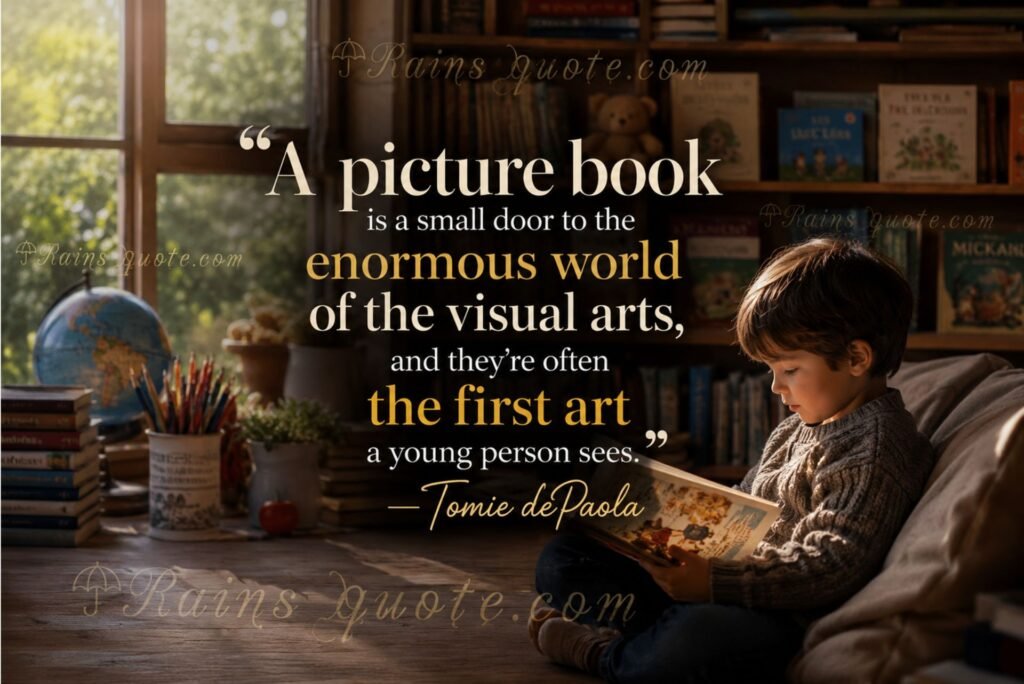 “A picture book is a small door to the enormous world of the visual arts, and they're often the first art a young person sees.”