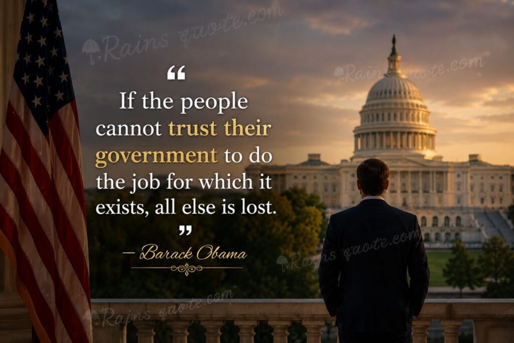 “If the people cannot trust their government to do the job for which it exists, all else is lost.” 