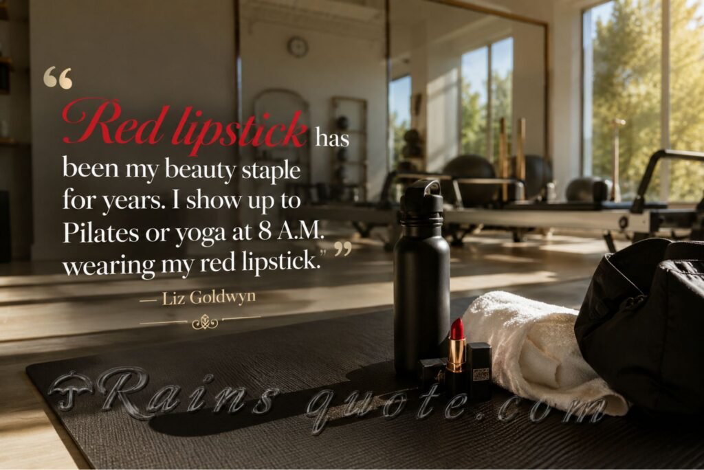 “Red lipstick has been my beauty staple for years. I show up to Pilates or yoga at 8 A.M. wearing my red lipstick.”