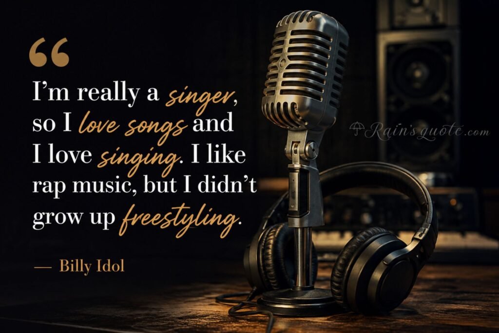 “I'm really a singer, so I love songs and I love singing. I like rap music, but I didn't grow up freestyling.”