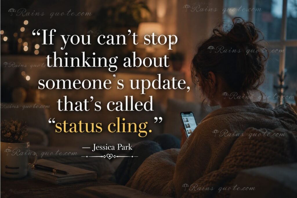 “If you can't stop thinking about someone's update, that's called "status cling."”
