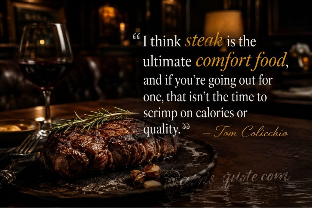 “I think steak is the ultimate comfort food, and if you're going out for one, that isn't the time to scrimp on calories or quality.”