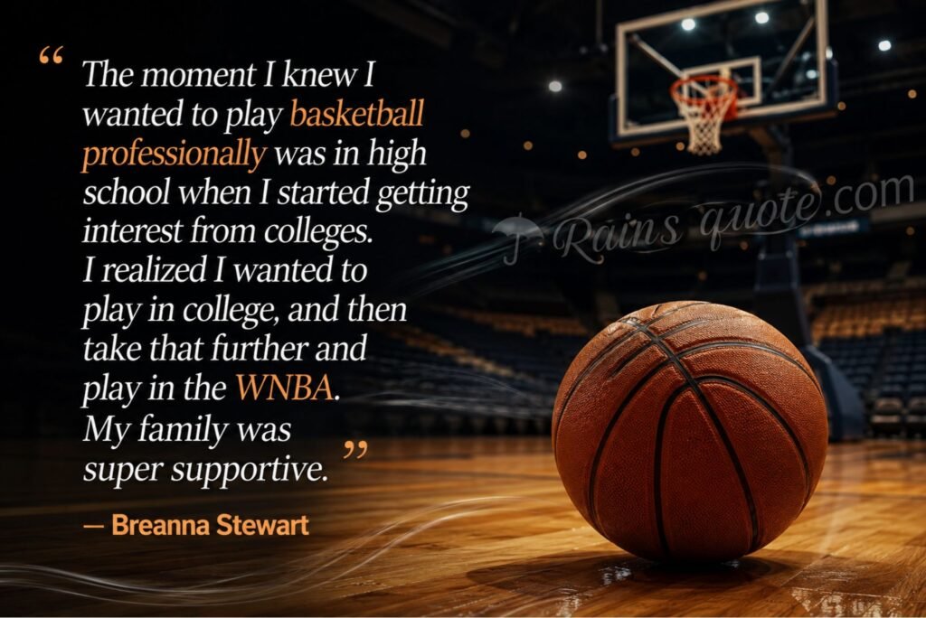 “The moment I knew I wanted to play basketball professionally was in high school when I started getting interest from colleges. I realized I wanted to play in college, and then take that further and play in the WNBA. My family was super supportive.”