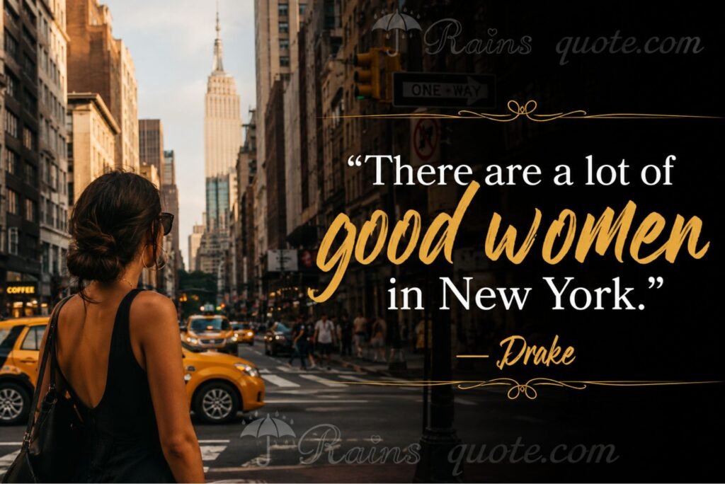 “There are a lot of good women in New York.”