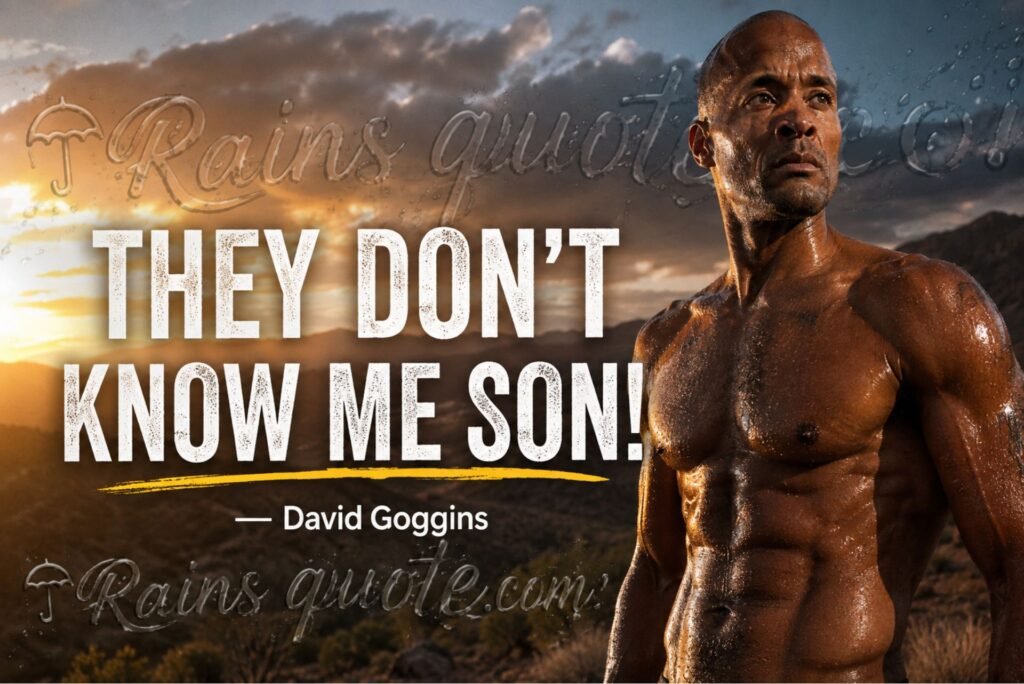 “THEY DON'T KNOW ME SON!”