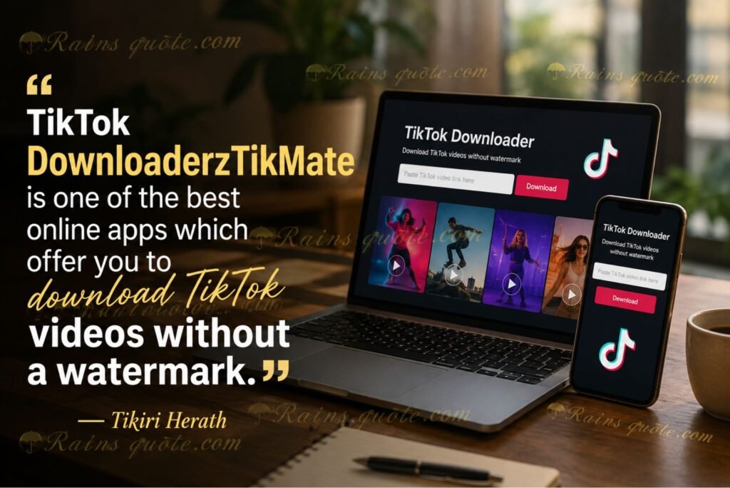 “TikTok DownloaderzTikMate is one of the best online apps which offer you to download TikTok videos without a watermark.”