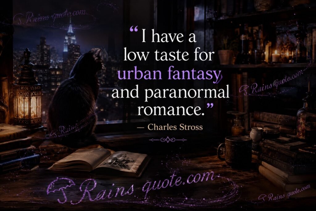 “I have a low taste for urban fantasy and paranormal romance.”