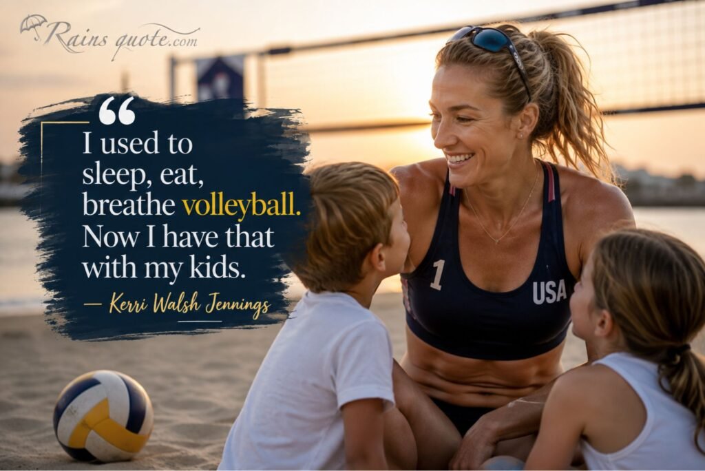 “I used to sleep, eat, breathe volleyball. Now I have that with my kids.”