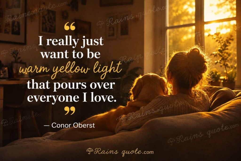 “I really just want to be warm yellow light that pours over everyone I love.”