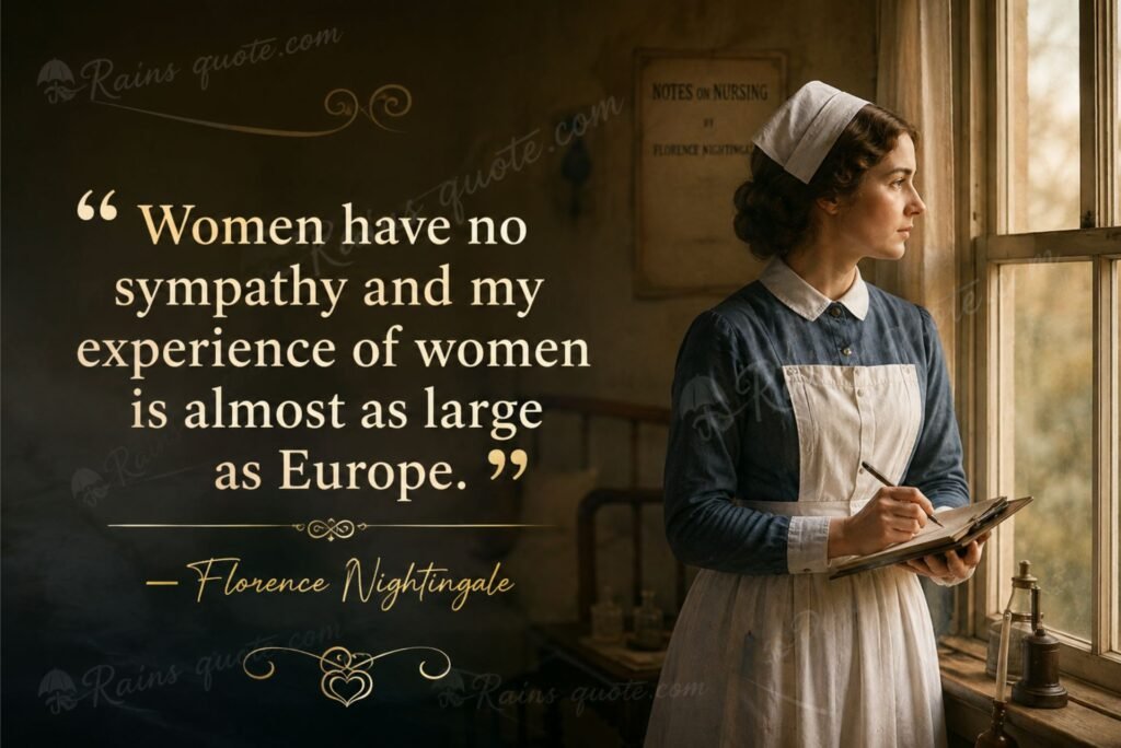 “Women have no sympathy and my experience of women is almost as large as Europe.”