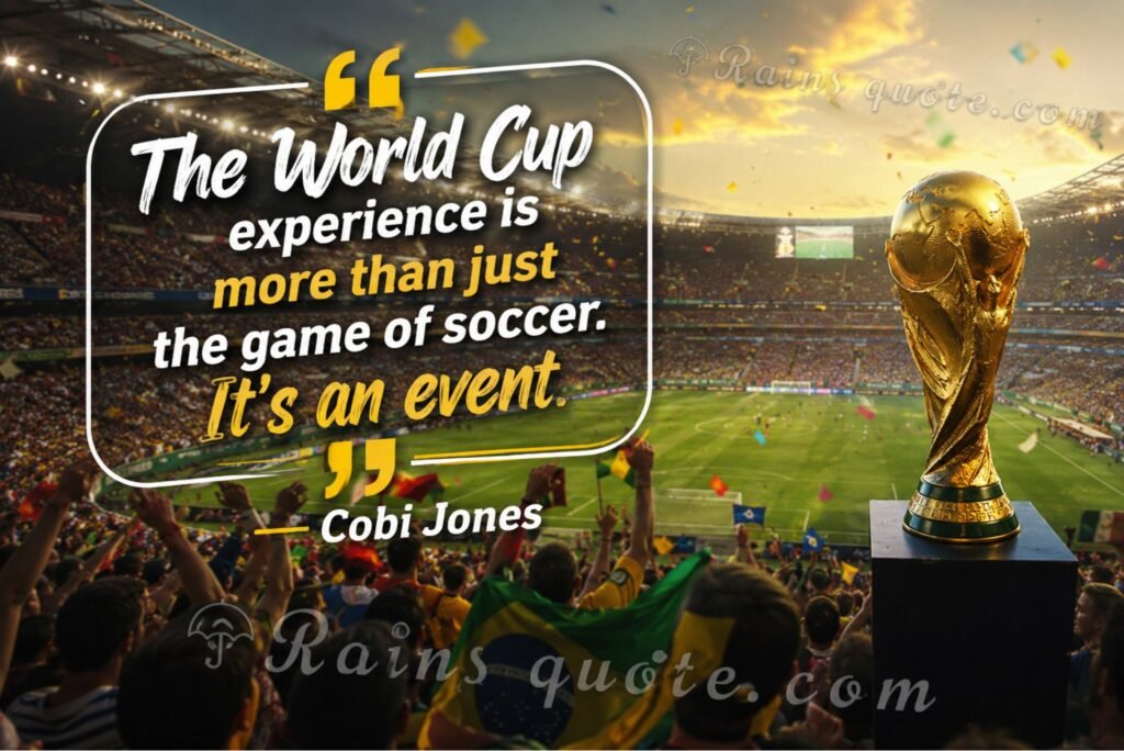 “The World Cup experience is more than just the game of soccer. It's an event.” 