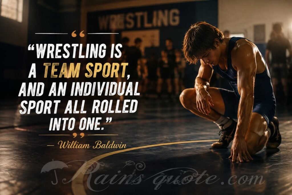 “Wrestling is a team sport, and an individual sport all rolled into one.”