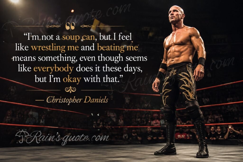 “I'm not a soup can, but I feel like wrestling me and beating me means something, even though seems like everybody does it these days, but I'm okay with that.”