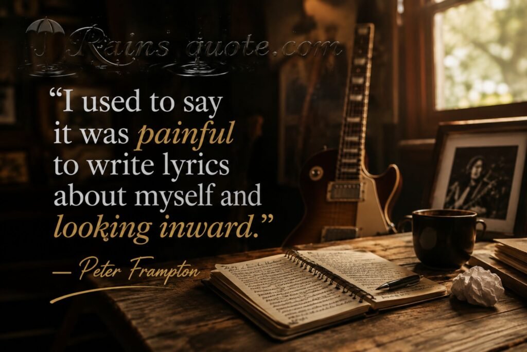 “I used to say it was painful to write lyrics about myself and looking inward.”
