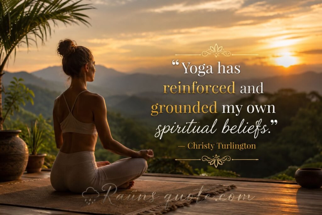 “Yoga has reinforced and grounded my own spiritual beliefs.”
