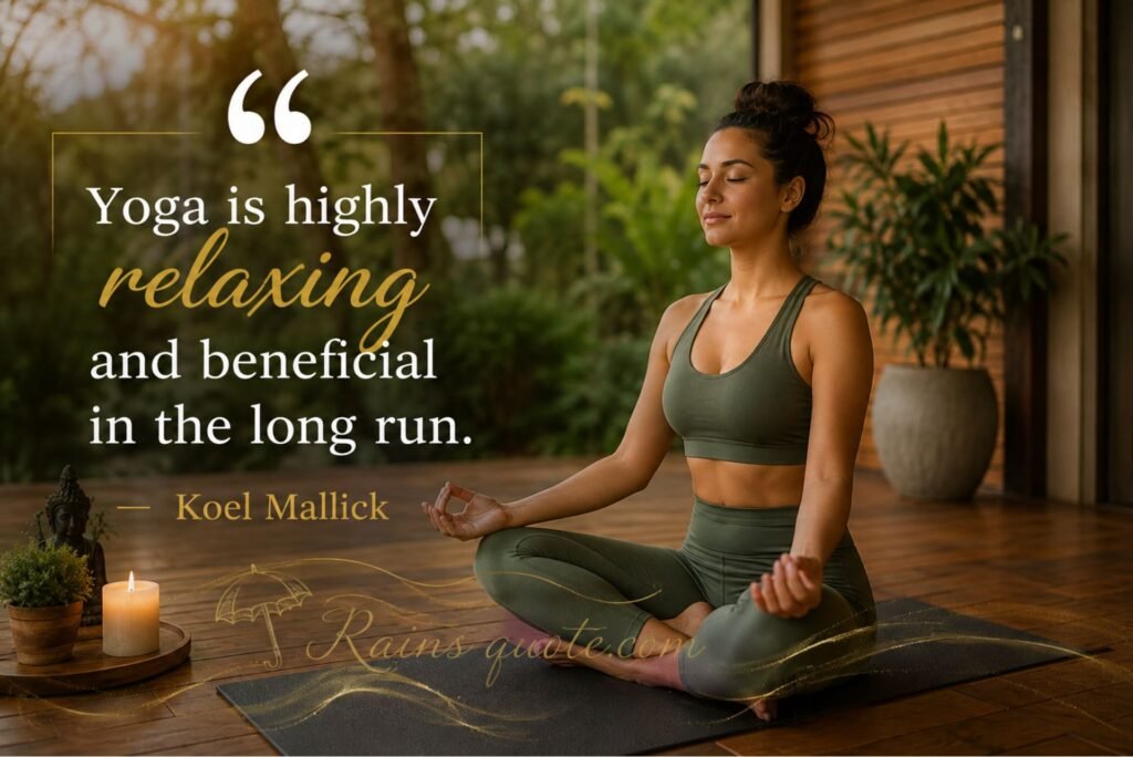 “Yoga is highly relaxing and beneficial in the long run.”
