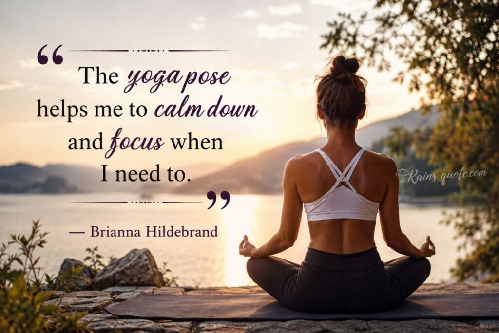 “The yoga pose helps me to calm down and focus when I need to.”