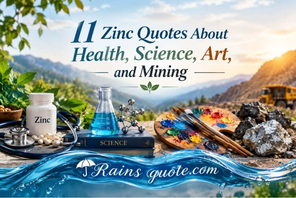 11 Zinc Quotes About Health, Science, Art, and Mining 