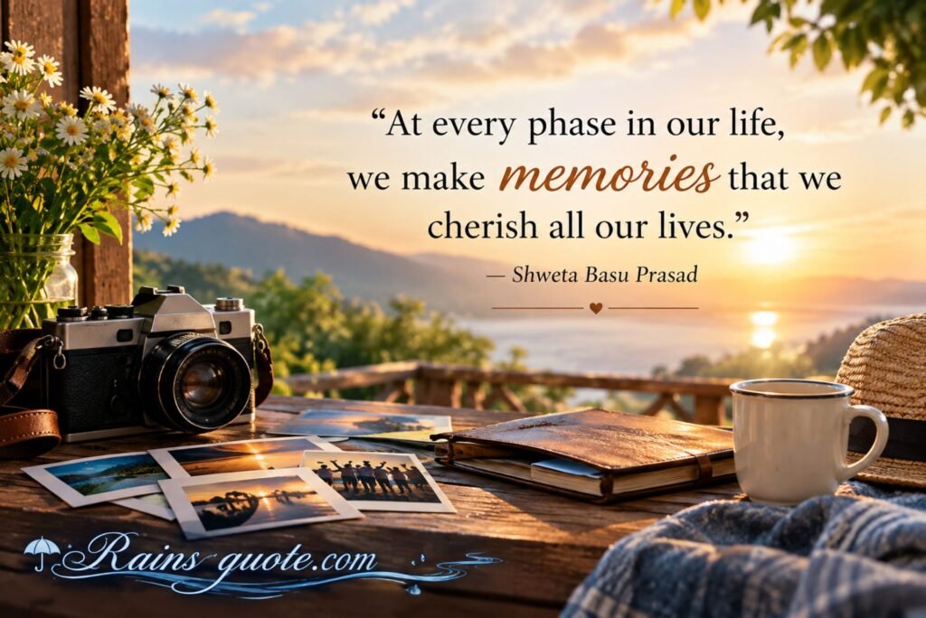 “At every phase in our life, we make memories that we cherish all our lives.”
