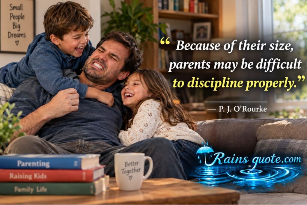 “Because of their size, parents may be difficult to discipline properly.”