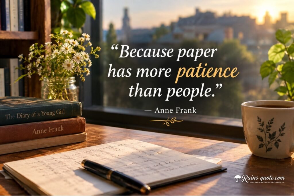 “Because paper has more patience than people.”